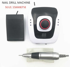 Profesionalna Nail Drill Mašina 35.000 RPM - Električna Turpija Digitalni Display Salon