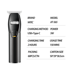 HTC AT-565 Mašinica Za Šišanje Kose i Brade - Profesionalna Bežična 2u1