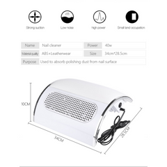 Profesionalni Aspirator 40W Sa Tri Motora Za Prašinu / Manikir