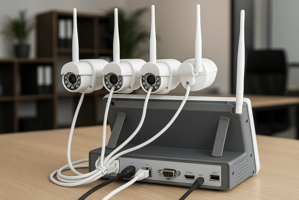 4-kanalni NVR sustav video nadzora - pogled unazad