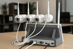 4-kanalni NVR sustav video nadzora - pogled unazad