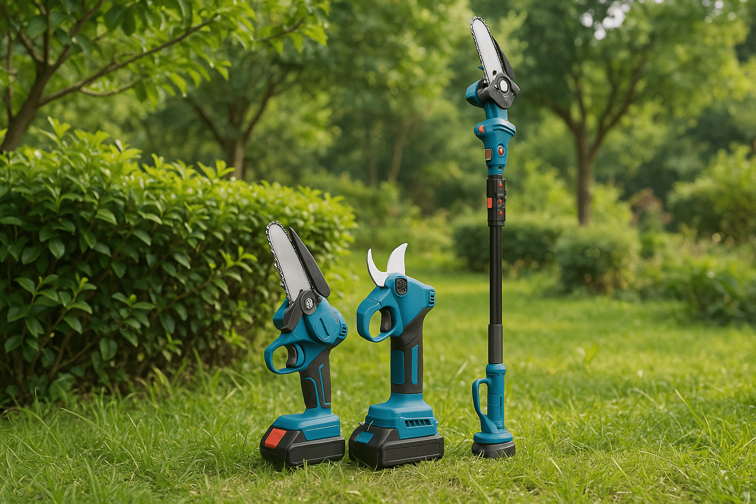 Aku teleskopska pila set - pogled pod uglom