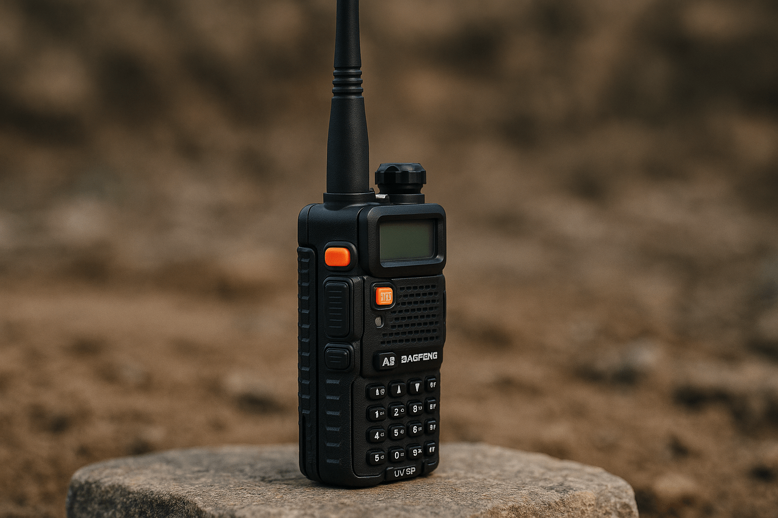 Baofeng UV-5R radio - bočni profil