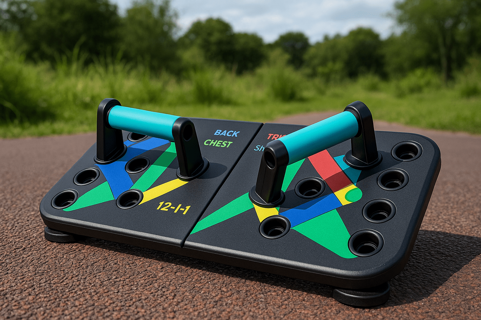 Daska za sklekove 12 u 1 - pogled pod uglom