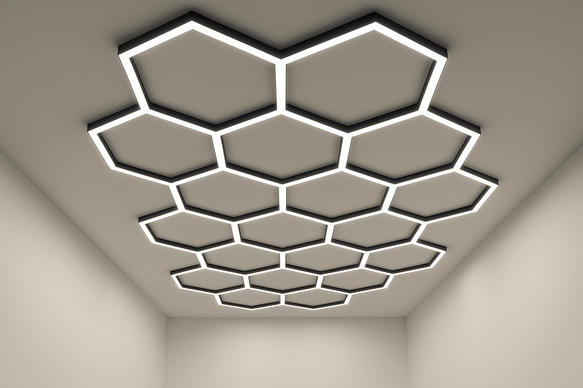 Heksagonalno LED osvetljenje - Profesionalna slika za prodaju