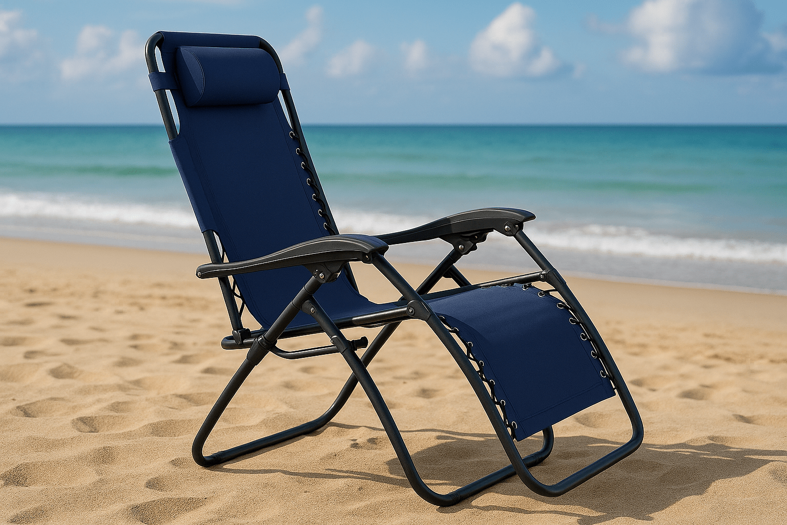 Ležaljka stolica za plažu - bočni pogled