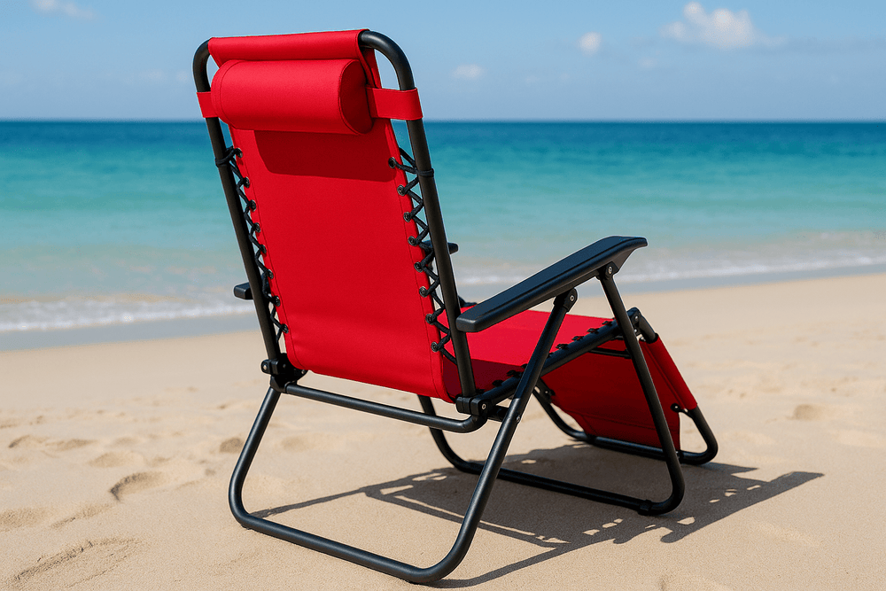 Ležaljka stolica za plažu - pogled unazad