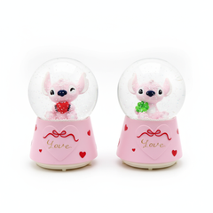 Pink Angel Stitch Snow Globes