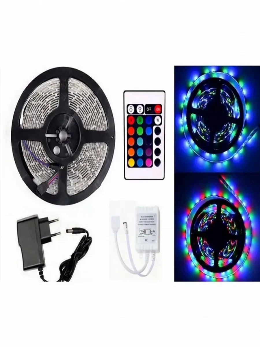 RGB Led Traka Za TV 5m ŠARENA 220V 16 Boja