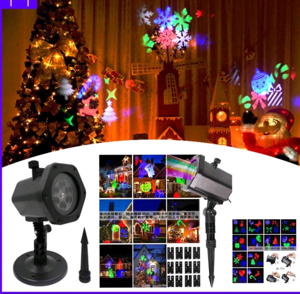 Led PROJEKTOR Disko Laser NOVOGODIŠNJI Sa Motivima