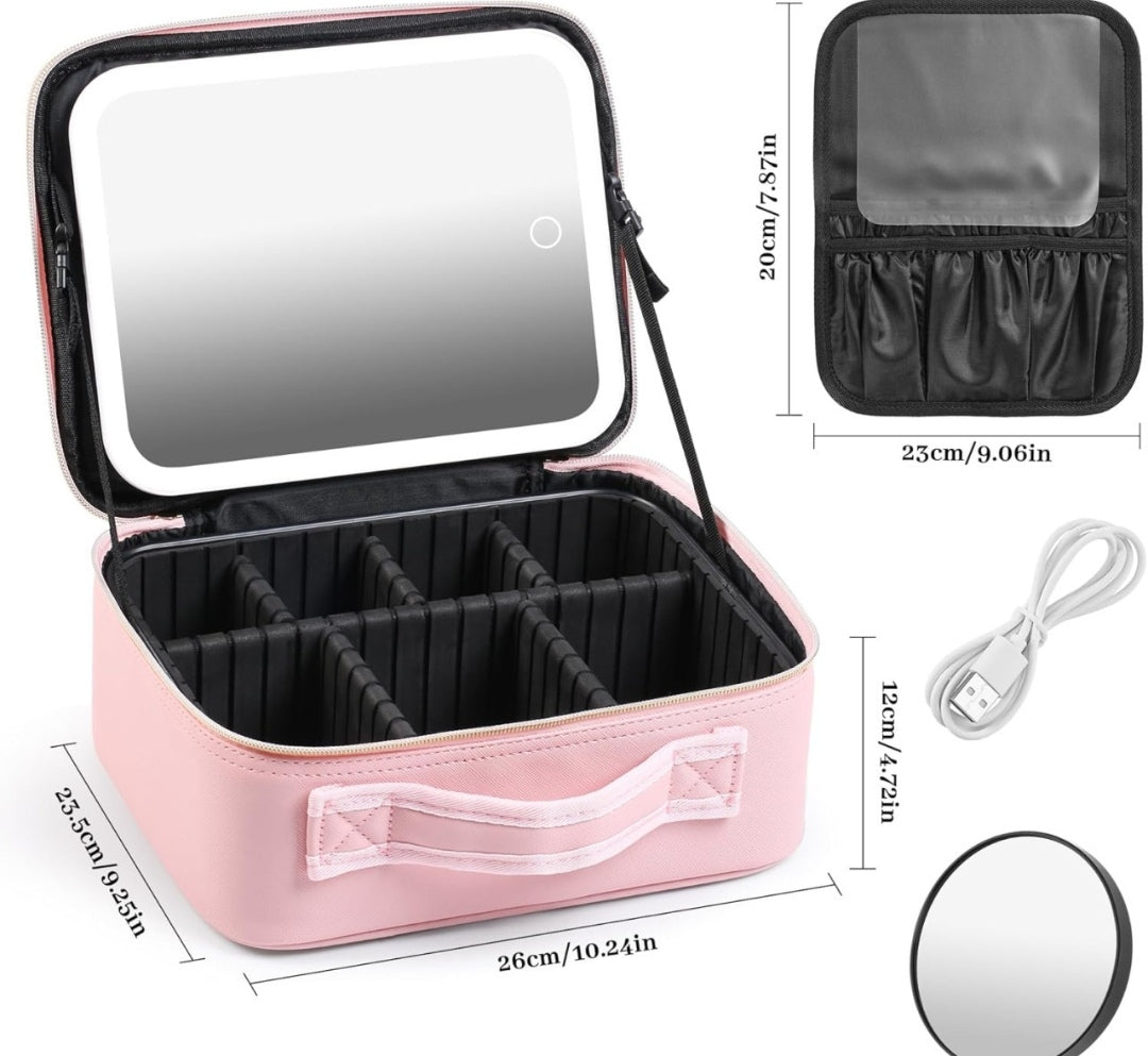 Kozmetička Torbica / Kofer Sa Led Ogledalom NESESER