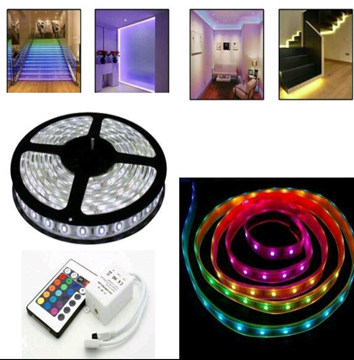 RGB Led Traka Za TV 5m ŠARENA 220V 16 Boja