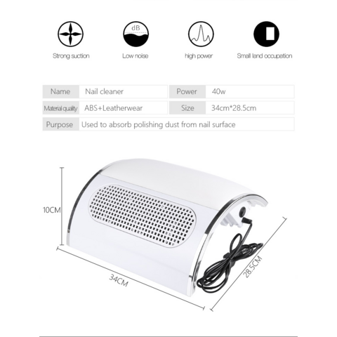 Profesionalni Aspirator 40W Sa Tri Motora Za Prašinu / Manikir