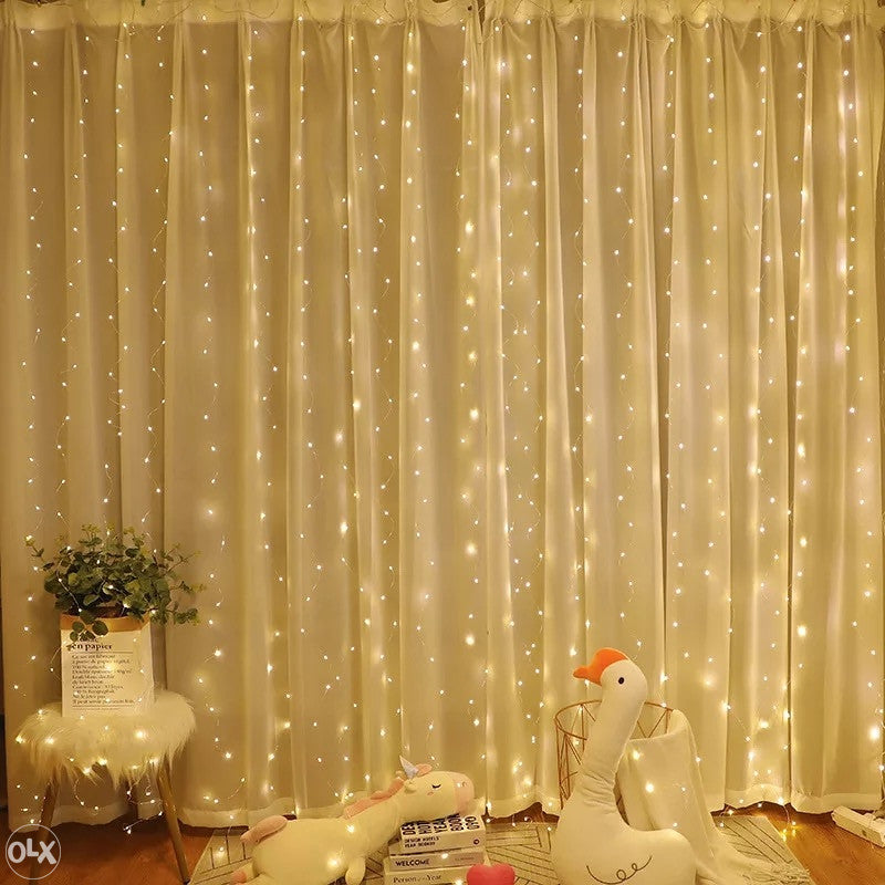 Novogodišnje Lampice / Svjećice Za Zavjesu 3x2m