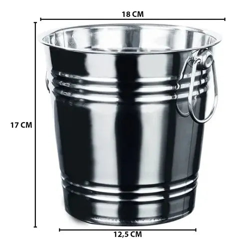 Metalna Posuda Za Piće i Led Kibla 17x18x12.5cm - Kompaktna Elegantna