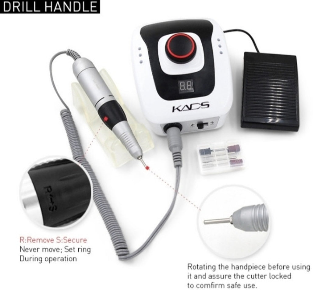 Profesionalna Nail Drill Mašina 35.000 RPM - Električna Turpija Digitalni Display Salon