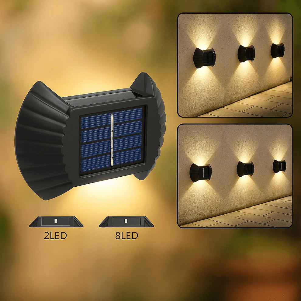 LED SOLARNE VANJSKE LAMPE ZA ZID 4 KOM